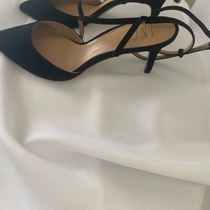 Lentil Black Suede Dress Shoe by INC International Concepts 9.5 2 3/4 heel